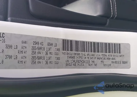 2017 Jeep Grand Cherokee Limited 4X4 z USA, uszkodzony, nr VIN 1C4RJFBG7HC641318